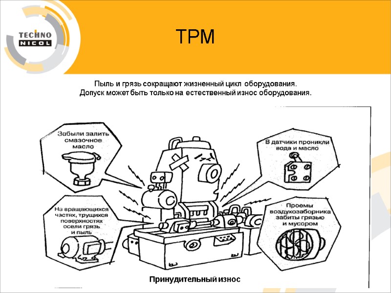 ТРМ Пыль и грязь сокращают жизненный цикл оборудования. Допуск может быть только на естественный